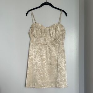 Princess Polly Gold Patterned Mini Dress